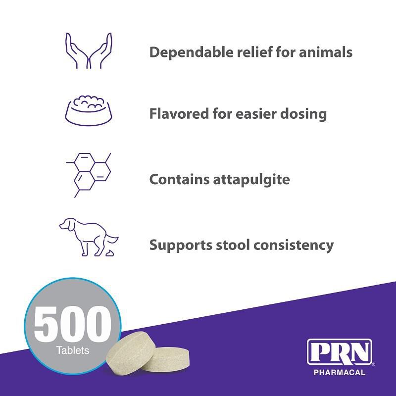 Endosorb AntiDiarrheal Tablets for Dogs and Cats, 500 ct