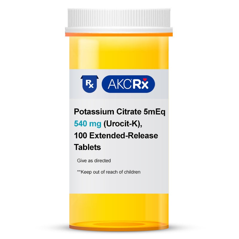 Potassium Citrate 5 mEq 540 mg 100 tablets dose for dogs and cats