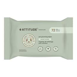 ATTITUDE Furry Friends Unscented Pet Grooming Wipes for Pets, 72 Wipes