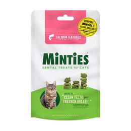 Minties Salmon Flavored Dental Treats for Cats, 2.5 oz