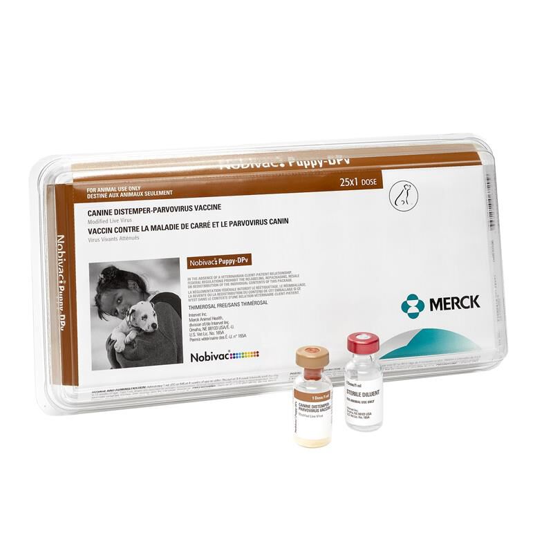 Merck Animal Health Nobivac Puppy-DPv for Dogs 25-dosage tray