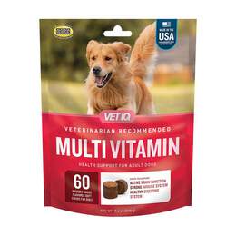 VetIQ Multi Vitamin Hickory Smoke Flavored Soft Chews for Dogs, 60 ct