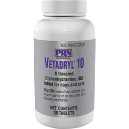 Vetadryl (Diphenhydramine HCl) Tablets for Dogs & Cats