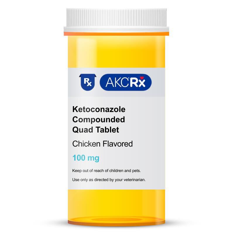 Ketoconazole Compounded Quad Tablet Chicken Flavored, 100 mg