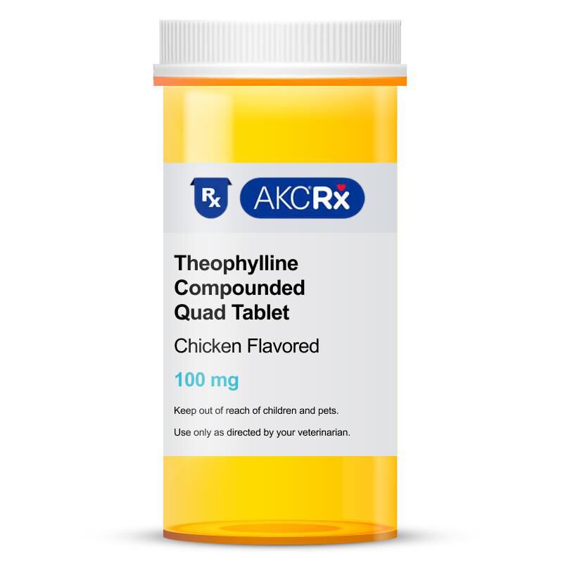 Theophylline Compounded Quad Tablet Chicken Flavored, 100 mg