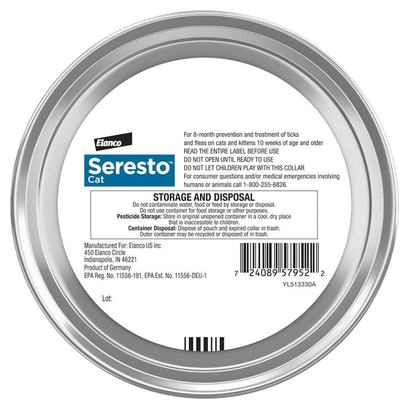 Seresto Flea and Tick Prevention Collar for Cats, 8 month flea and tick prevention