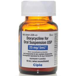 Doxycycline 25 mg per 5 ml Oral Suspension, 60 ml