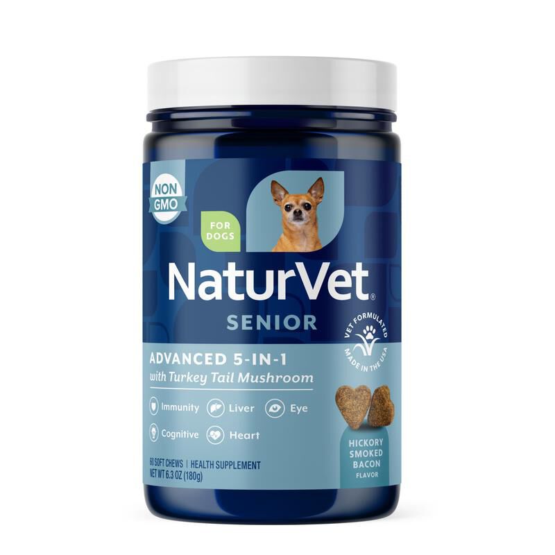 NaturVet Senior Advanced 5-in-1 Support Soft Chews for Dogs