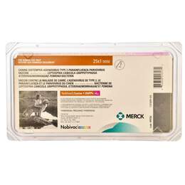 Merck Animal Health Nobivac Canine 1-DAPPv+L4 for Dogs, 25-dosage tray