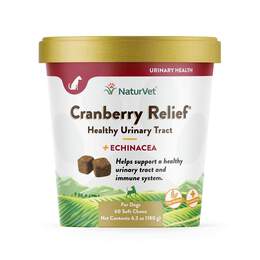 NaturVet Cranberry Relief Healthy Urinary Tract Plus Echinacea Soft Chews for Dogs