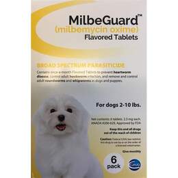 MilbeGuard Flavored Tablets for Dogs and Cats, 6 Month Supply