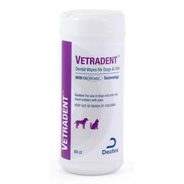 Vetradent Dental Wipes for Dogs & Cats, 60 ct