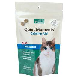 NaturVet Quiet Moments Calming Aid plus Melatonin Soft Chews for Cats
