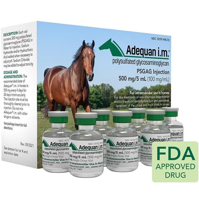 Adequan Equine I.M. for Horses 500mg/5ml 7 x 5ml Vials