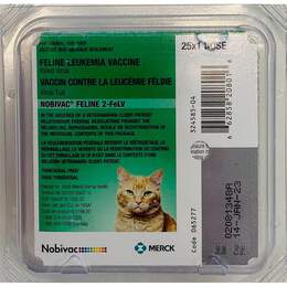 Merck Animal Health Nobivac Feline 2-FeLV for Cats, 25-dosage tray