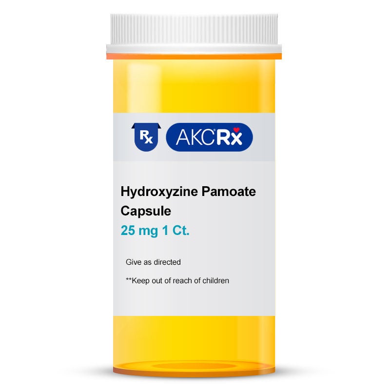 Hydroxyzine Pamoate For Opiate Withdrawal Hydroxyzine Pamoate Capsules | Free 2 Day Shipping | AKCPetRx.com