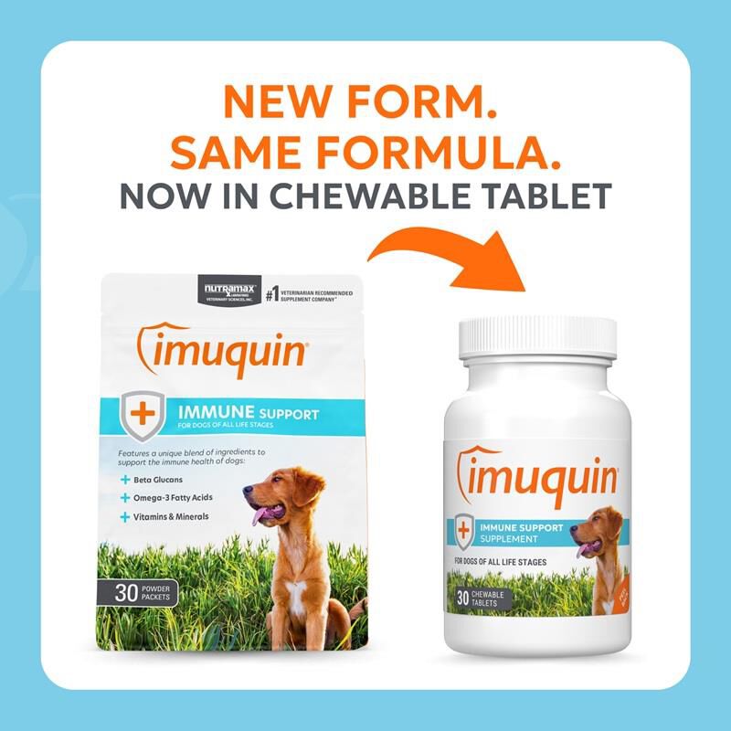 Imuquin Immune Health Supplement for Dogs and Puppies, 30 packets