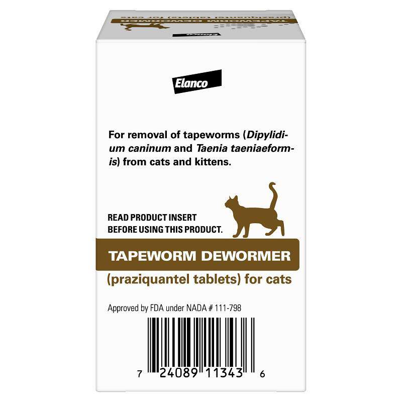 Bayer Tapeworm Dewormer (Praziquantel) for Cats, 3 Tablets