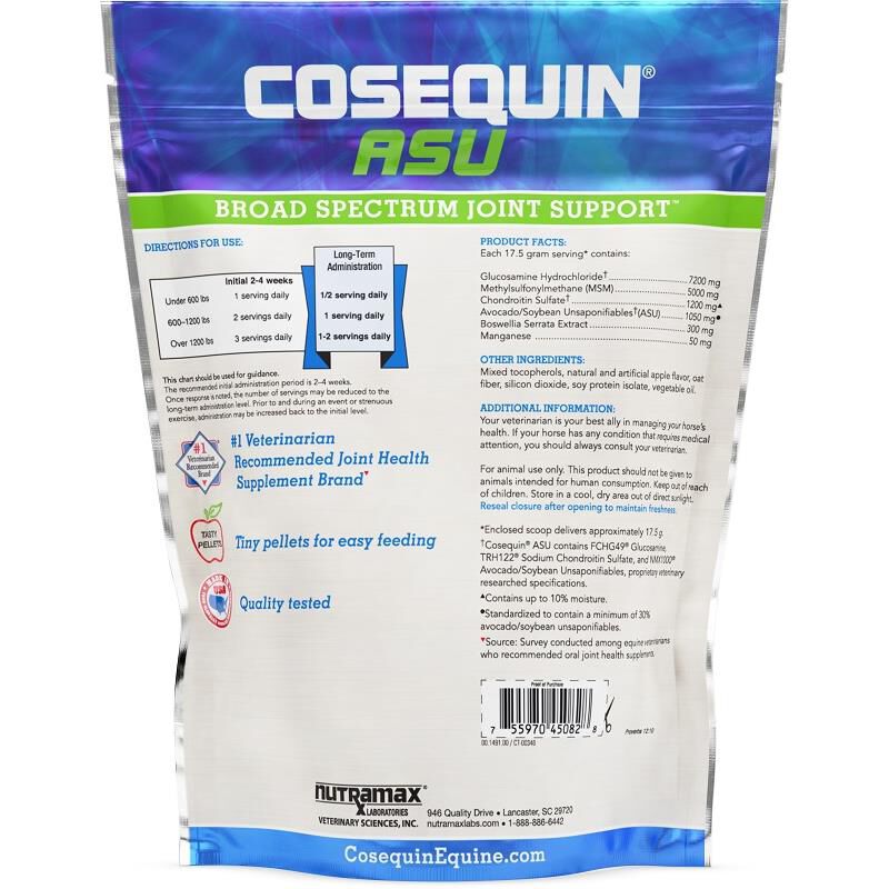 Cosequin ASU Joint Health Supplement Pellets for Horses, 1420 g