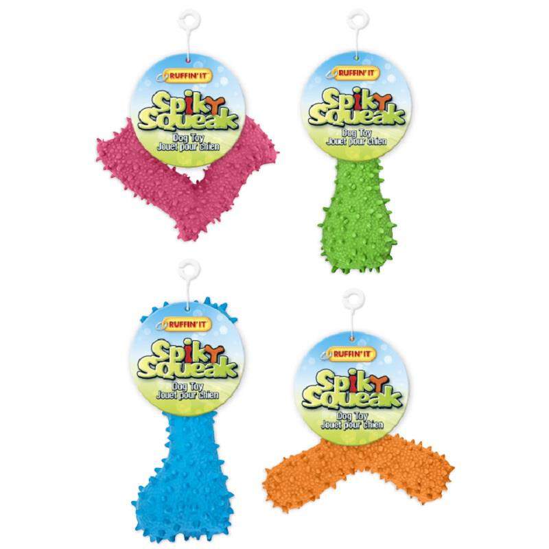 RUFFIN' IT Spiky Dental Latex Chew Toy Assorted
