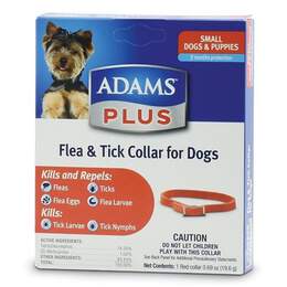 Adams Plus Flea and Tick Collar for Small Dogs & Puppies, Up to 15' Neck