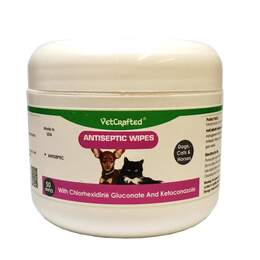 VetCrafted Antiseptic Wipes for Dogs, Cats and Horses, 50 Ct