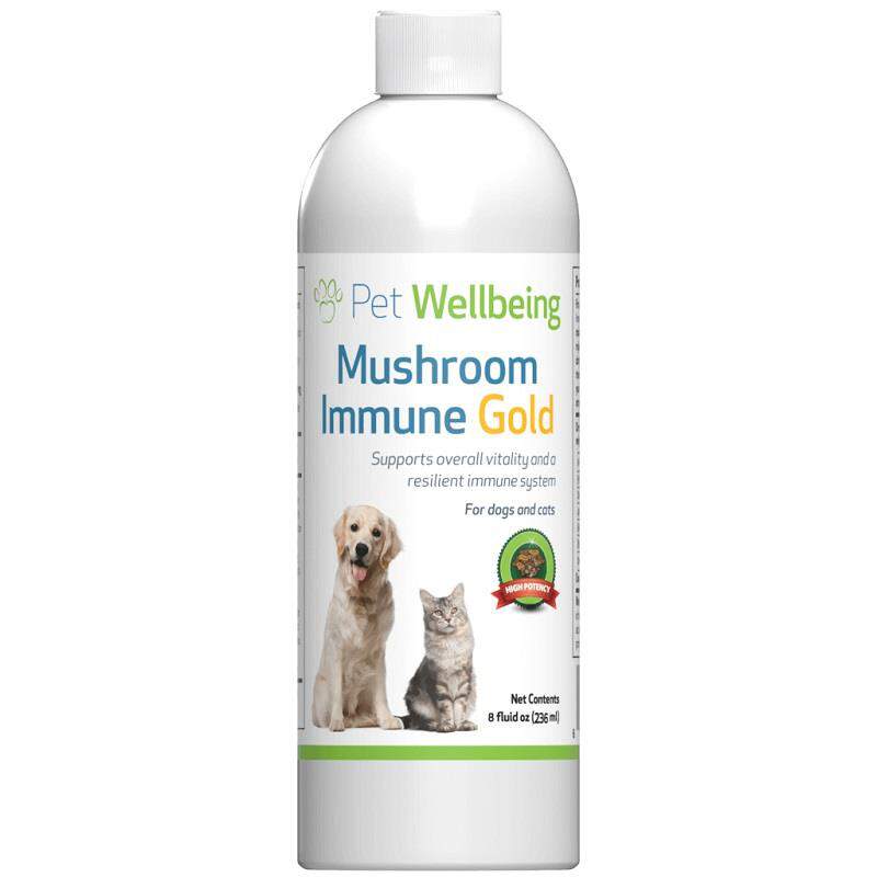 Pet Wellbeing Mushroom Immune Gold for Cats and Dogs, 8 oz