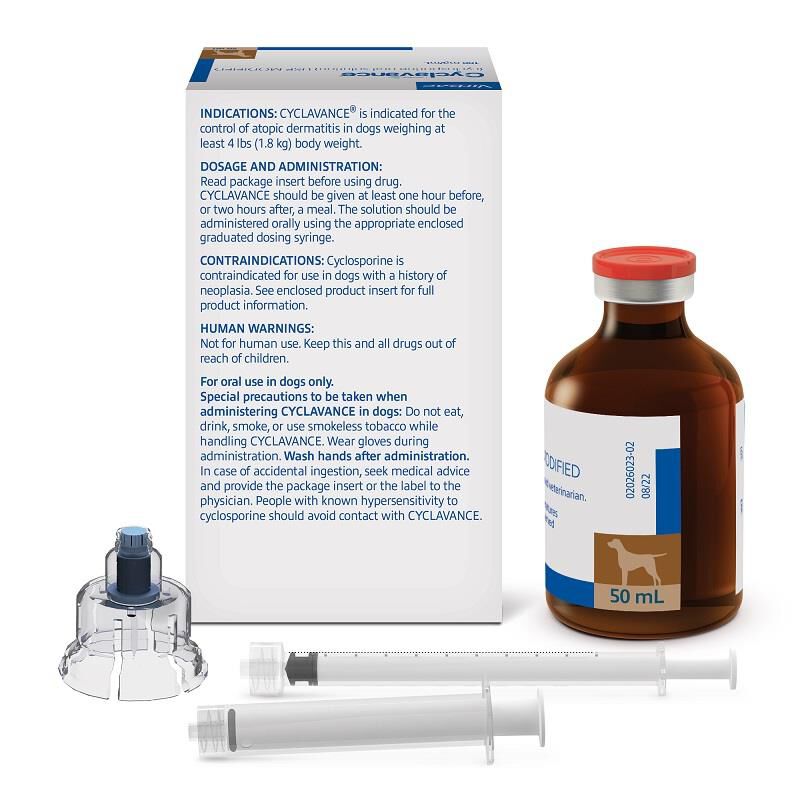 Cyclavance (Cyclosporine Oral Solution) 100 mg/ml for Dogs, 50 ml
