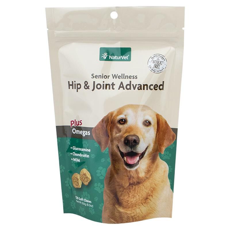 NaturVet Senior Hip & Joint Advanced Plus Omegas, 120 Soft Chews