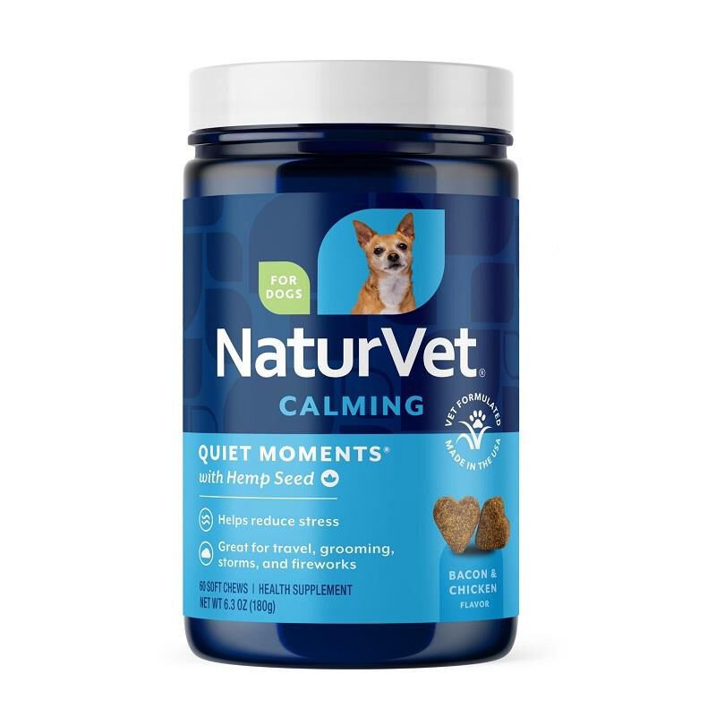 NaturVet Hemp Quiet Moments Plus Hemp Seed Soft Chews for Dogs