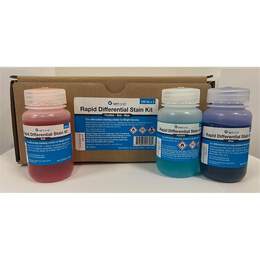 Rapid Differential Stain Kit, Fixative/Red/Blue